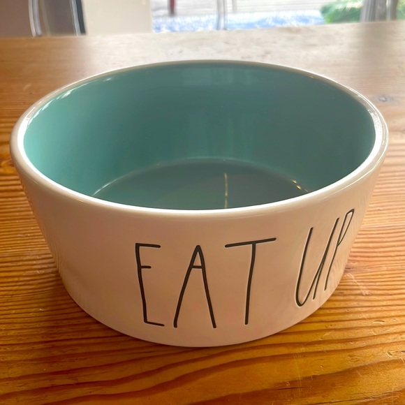 Rae Dunn artisan collection ceramic dog bowl “Eat Up” - Picture 2 of 5